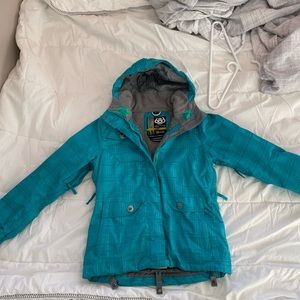 Women’s winter jacket - Brand 686 - colour turquoise - size L